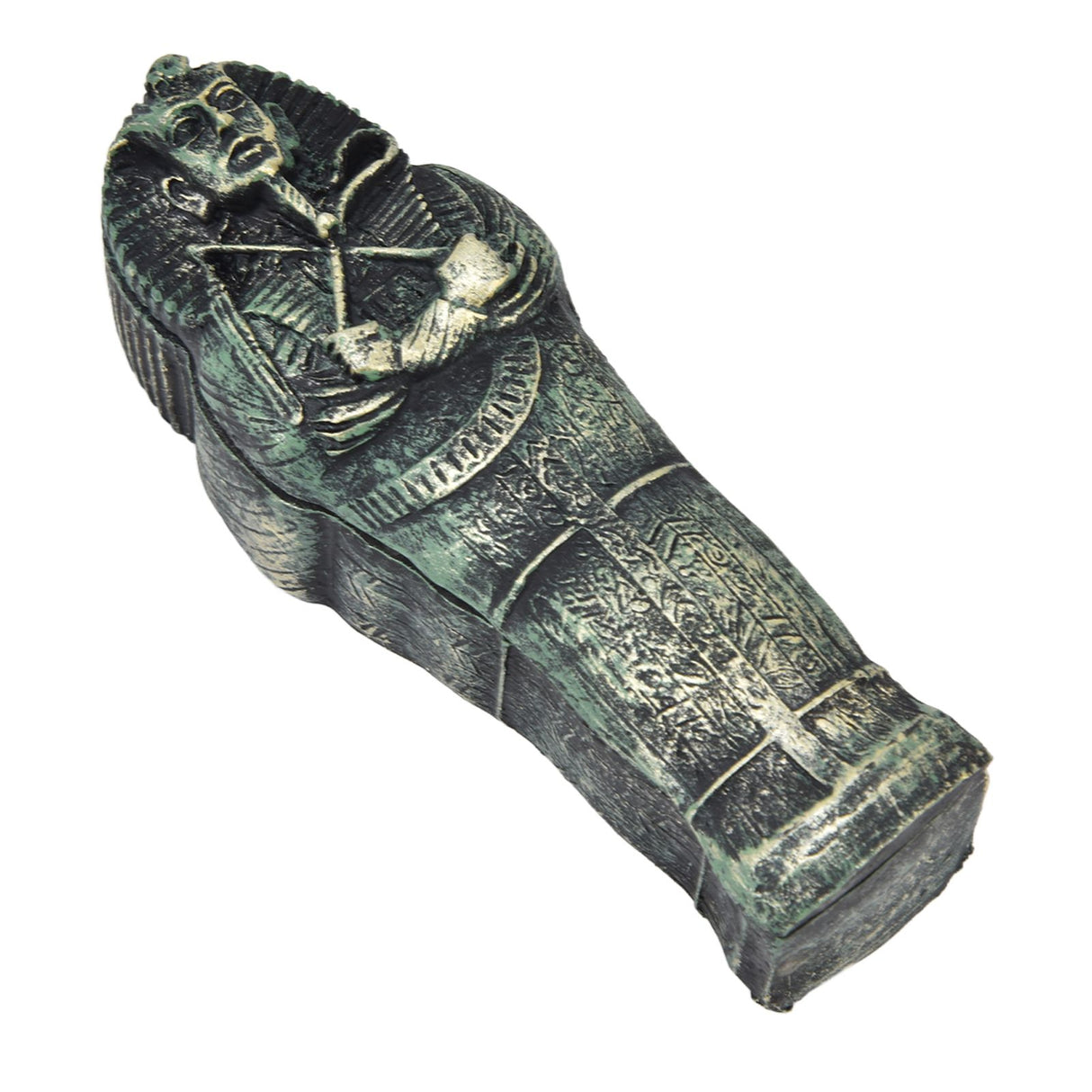 Mummy Coffin Decorations Aquarium Fish Tank Ornaments Landscape Skull Resin Skull Mummy Coffin Ornament