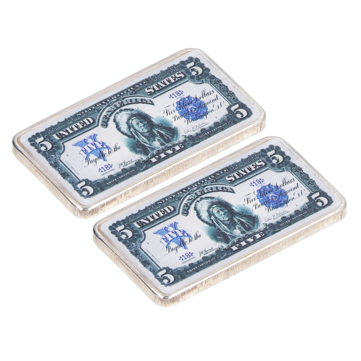 2Pcs Commemorative Coins Coin Collection 5 US Dollars Patter Fine Workmanship Commemorative Coin
