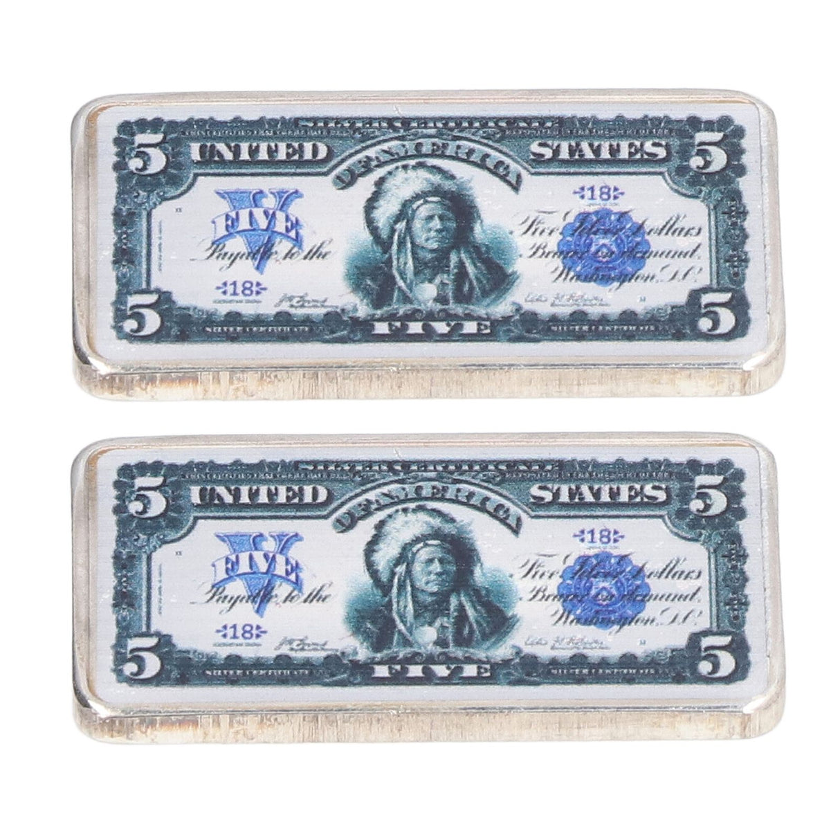 2Pcs Commemorative Coins Coin Collection 5 US Dollars Patter Fine Workmanship Commemorative Coin