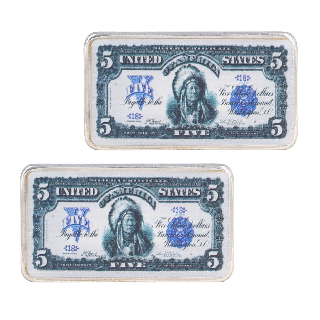 2Pcs Commemorative Coins Coin Collection 5 US Dollars Patter Fine Workmanship Commemorative Coin