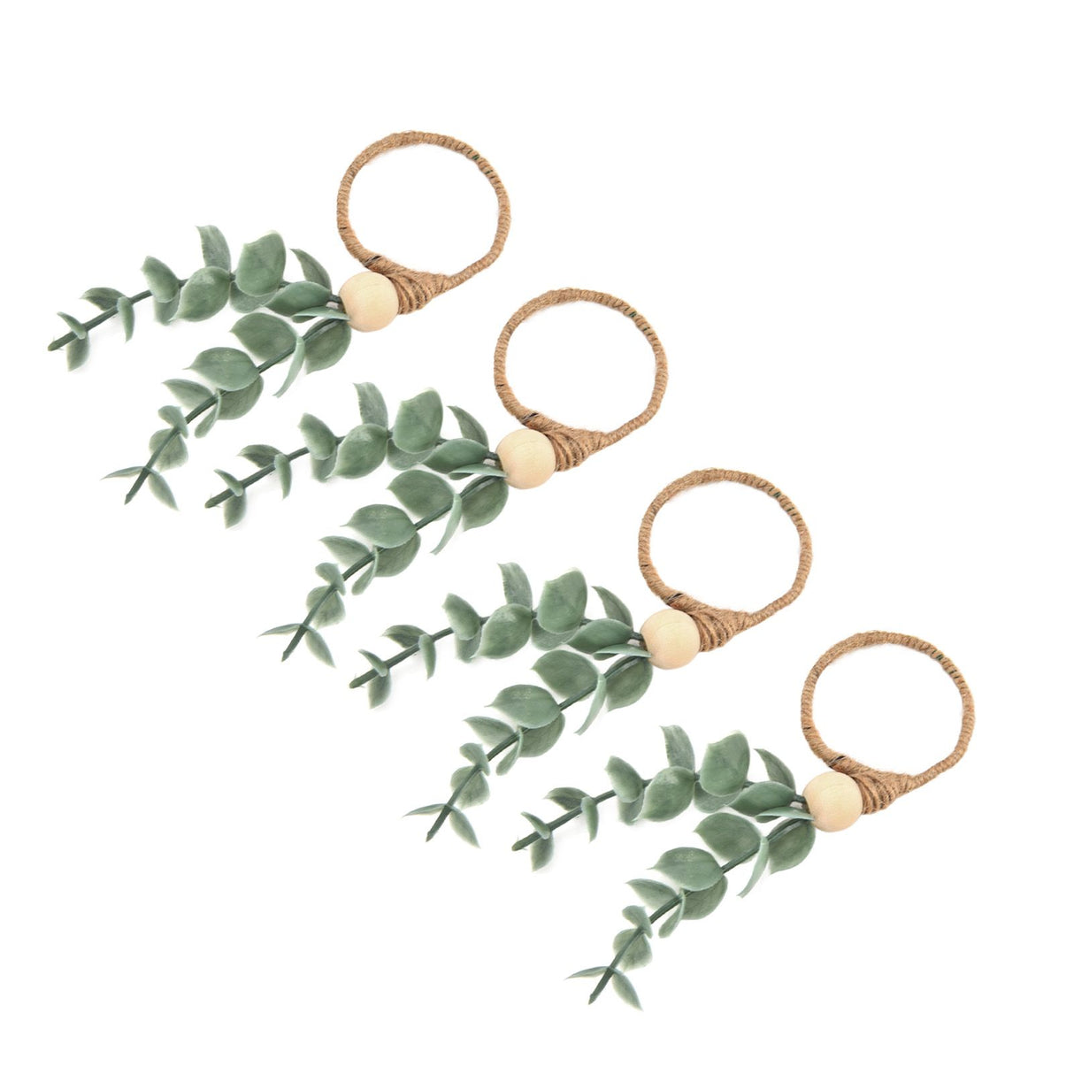 4Pcs Napkin Rings Simple Decorative Handicraft Leaf Flower Napkin Rings for Weddings New Years Parties6640