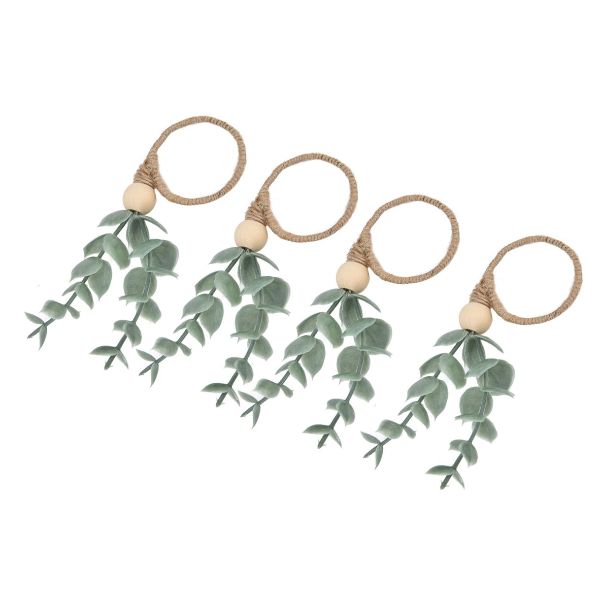 4Pcs Napkin Rings Simple Decorative Handicraft Leaf Flower Napkin Rings for Weddings New Years Parties6640