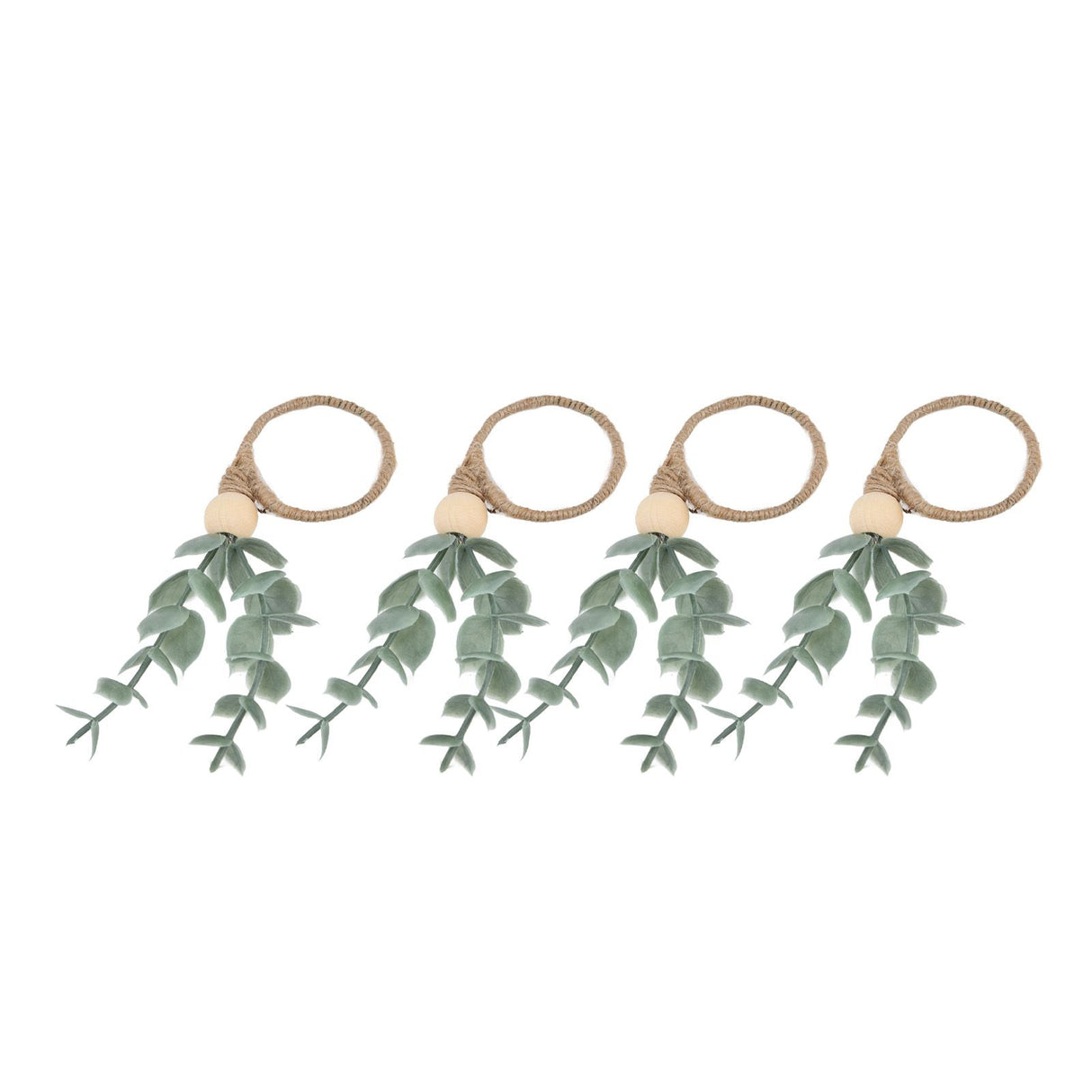 4Pcs Napkin Rings Simple Decorative Handicraft Leaf Flower Napkin Rings for Weddings New Years Parties6640