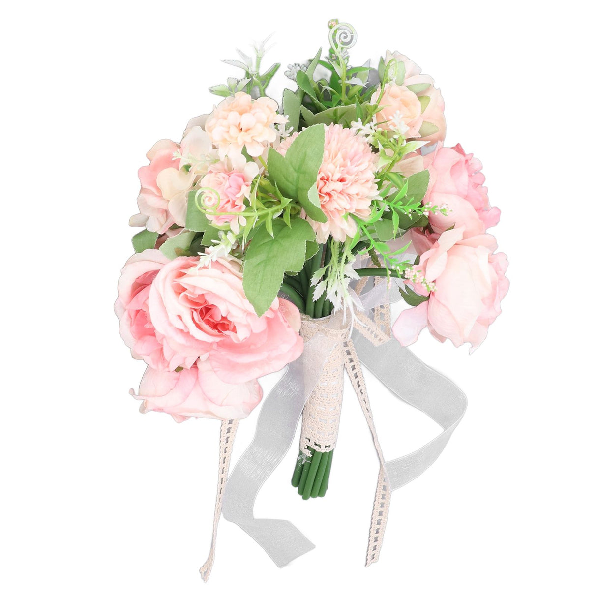 Wedding Bouquet Fake Rose Flower Holding Bunch for Decoration Photography Art Photo Pink