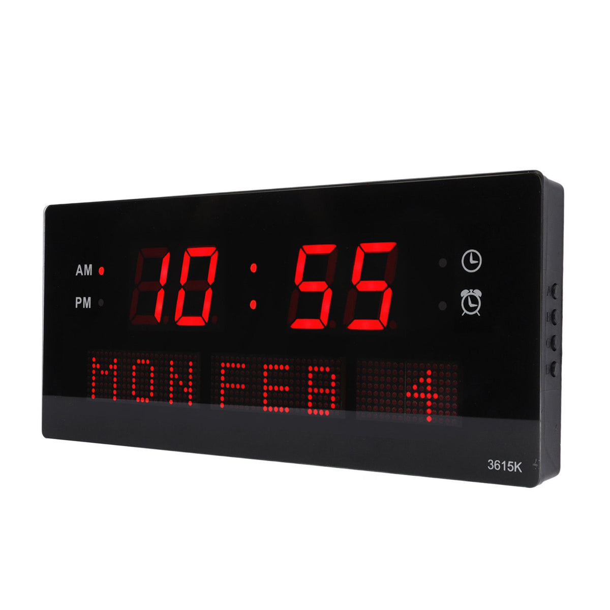 LED Wall Clock Decorative Black Frame Elegant Style Hanging Holes Digital Display Electric Desk Clock 100 to 240V AU Plug