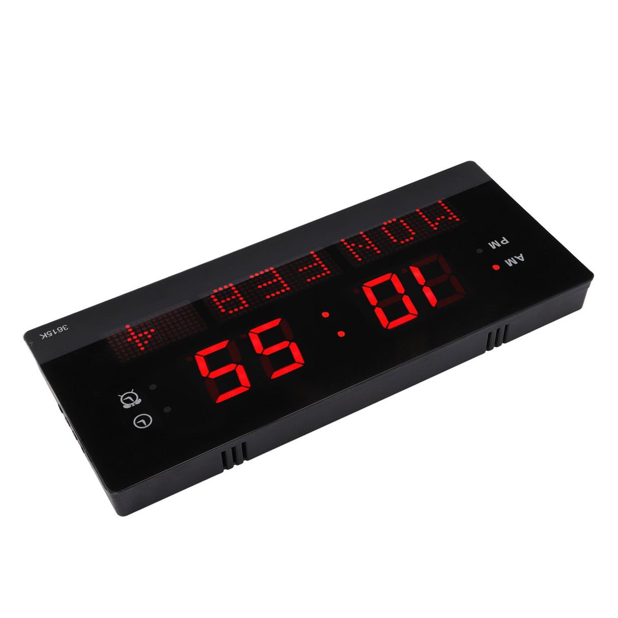 LED Wall Clock Decorative Black Frame Elegant Style Hanging Holes Digital Display Electric Desk Clock 100 to 240V AU Plug