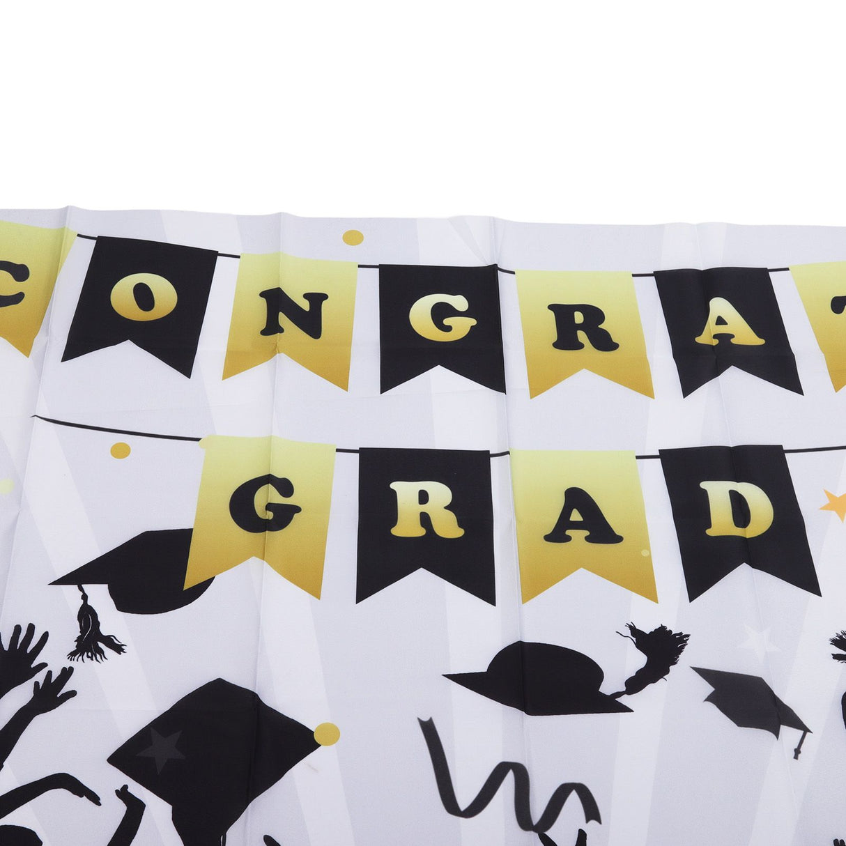 Graduation Banner Approx 71x38in Durable Polyester Fabric Fadeless Color 4 Eyelets Congrats Grad Banner for Graduation 005
