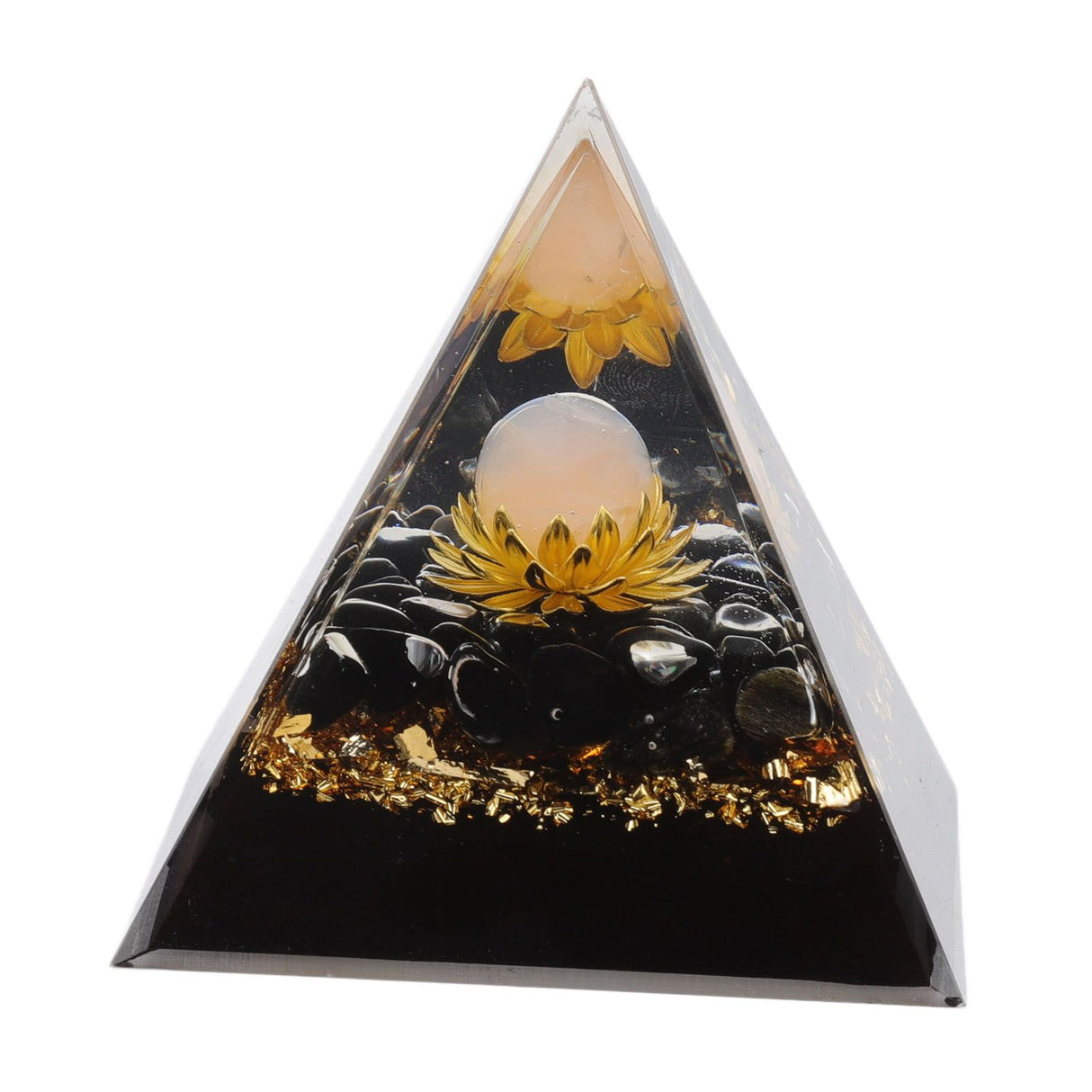 Orgone Pyramid Crystal Chakra Pyramid Promotes Psychological Growth for Living Room Bedroom Office