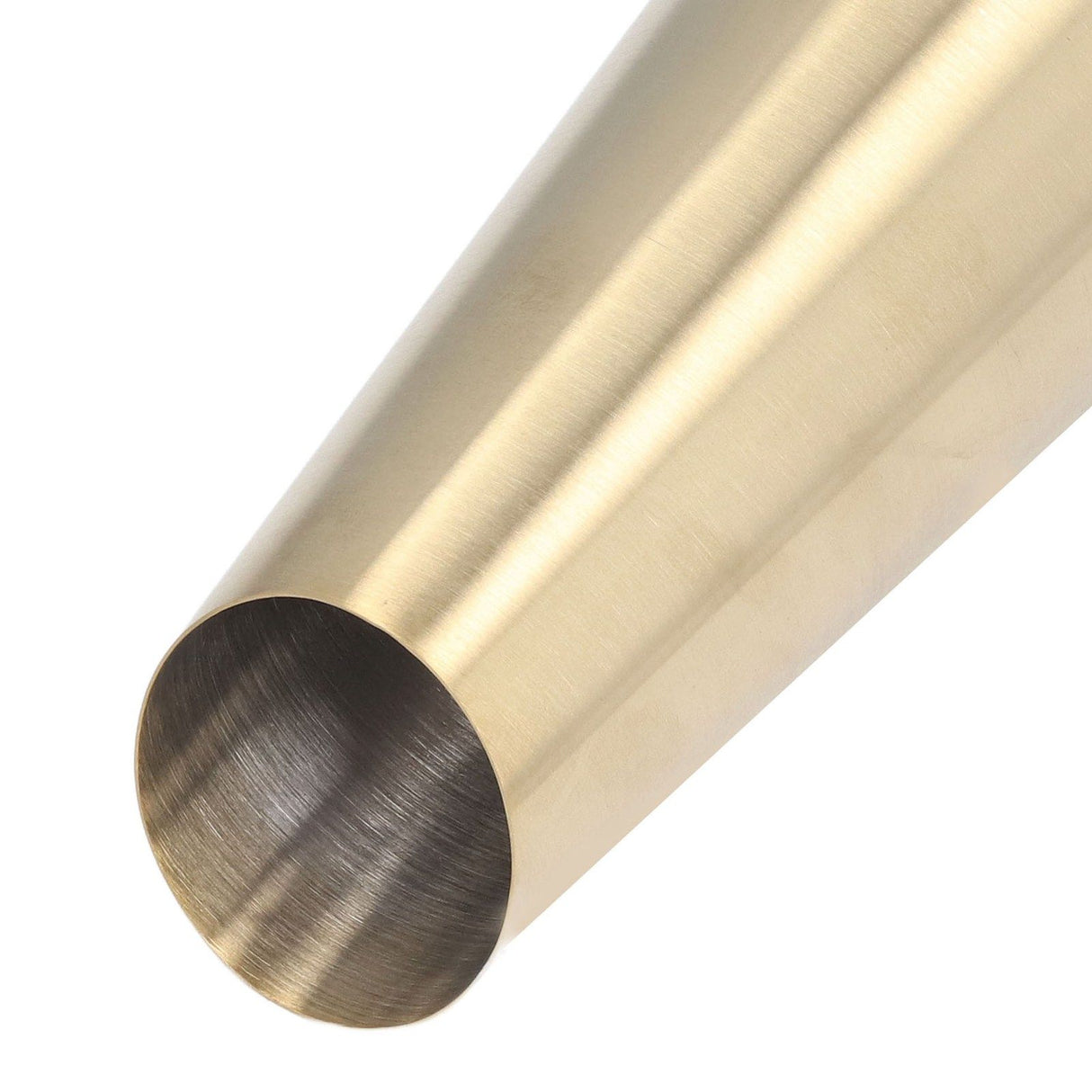 Gold Vase 304 Stainless Steel Conic Shape Narrow Mouth Simple Modern Style Desk Vase for Home Office Dormitory