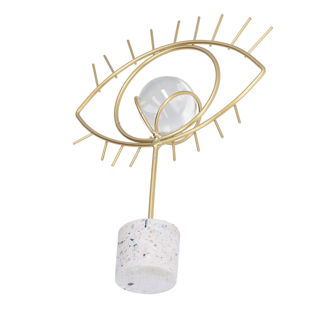 Nordic Wisdom Eye Crystal Ball Decoration Iron Crafts Office Desktop Decoration Home Living Room Cabinet Metal Ornament
