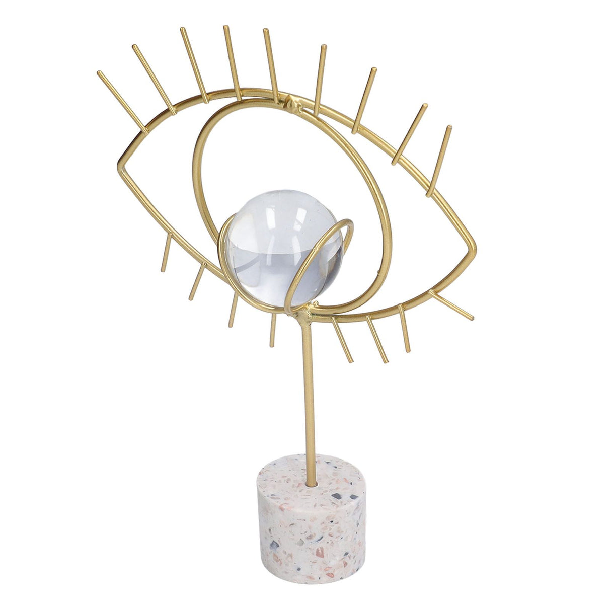 Nordic Wisdom Eye Crystal Ball Decoration Iron Crafts Office Desktop Decoration Home Living Room Cabinet Metal Ornament