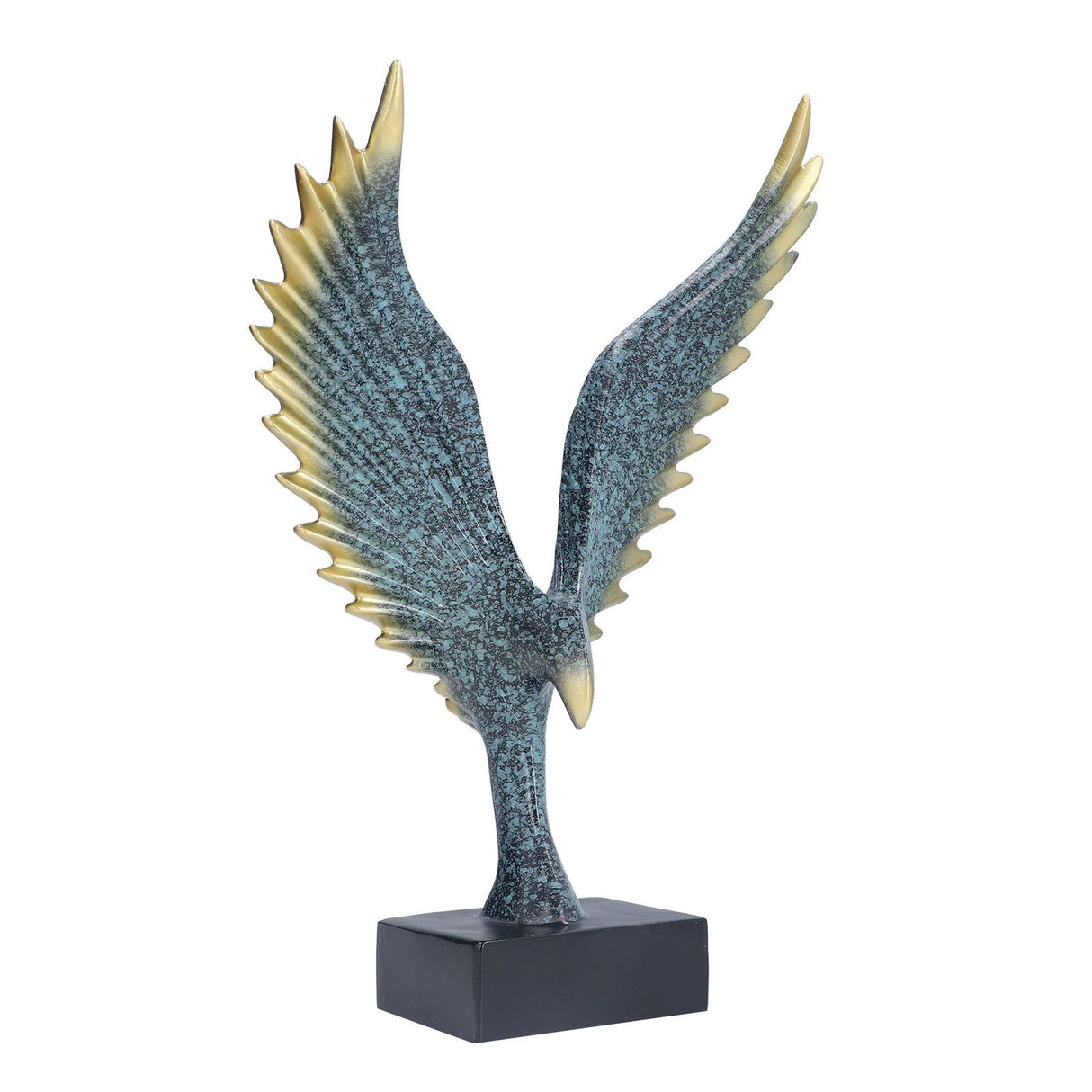 Nordic Wing Statue Resin Sculpture Statue Ornaments Modern Living Room Decoration Desktop Abstract Crafts Champagne Blue