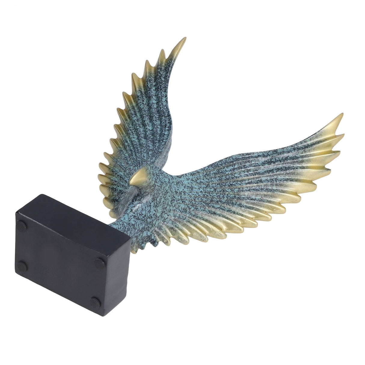 Nordic Wing Statue Resin Sculpture Statue Ornaments Modern Living Room Decoration Desktop Abstract Crafts Champagne Blue