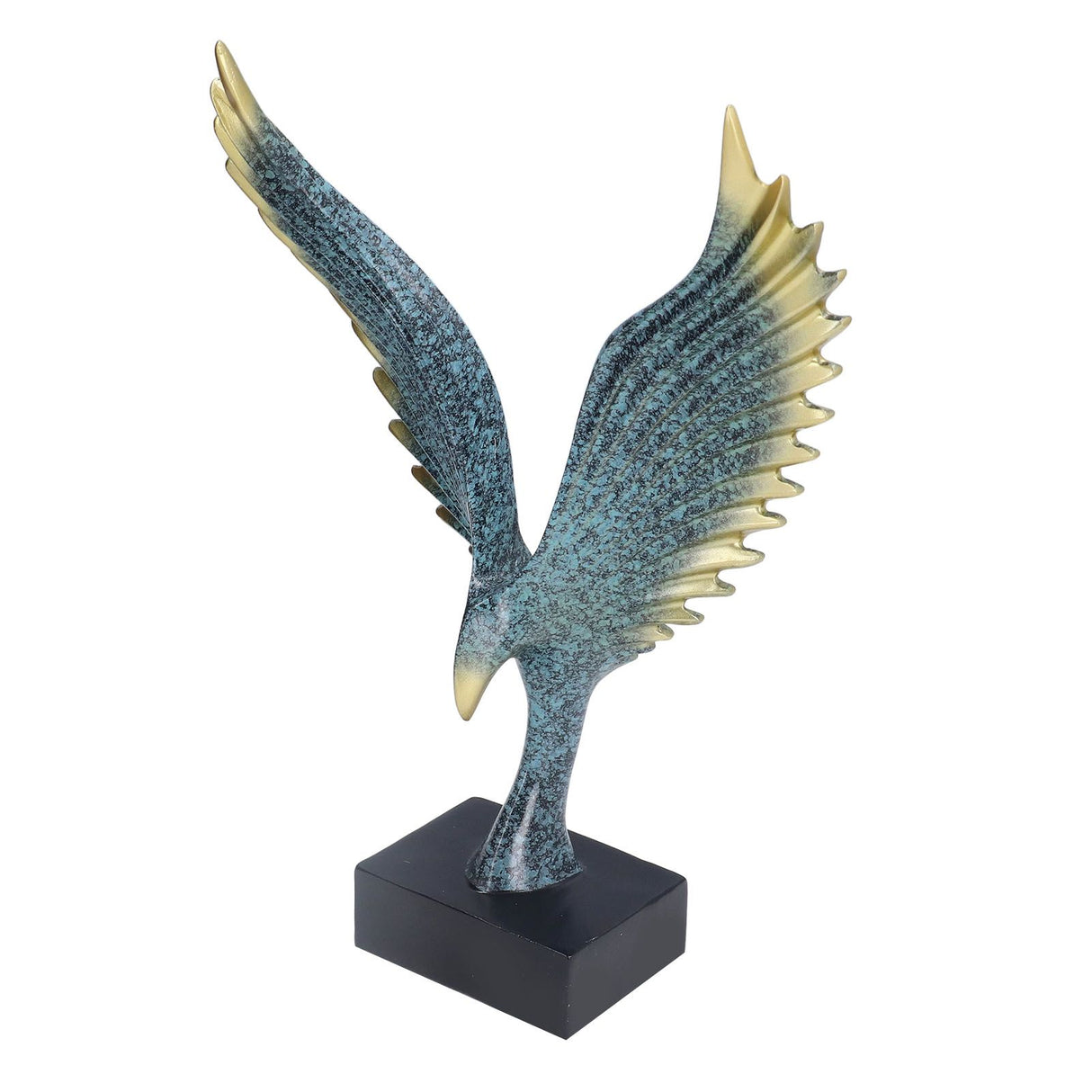 Nordic Wing Statue Resin Sculpture Statue Ornaments Modern Living Room Decoration Desktop Abstract Crafts Champagne Blue