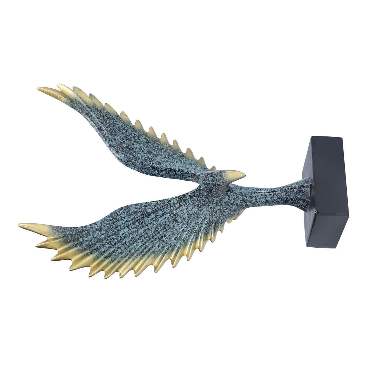 Nordic Wing Statue Resin Sculpture Statue Ornaments Modern Living Room Decoration Desktop Abstract Crafts Champagne Blue