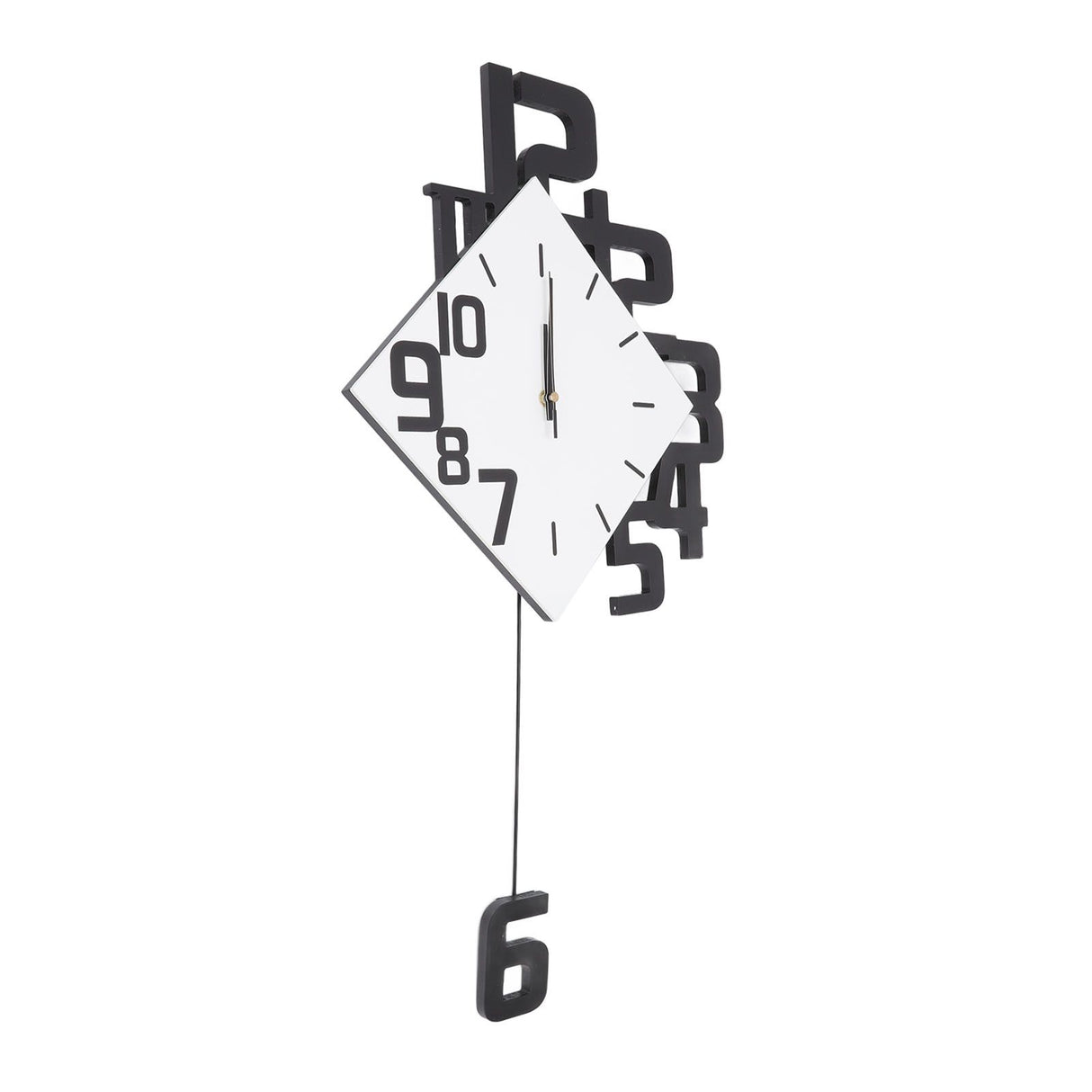 Frameless Pendulum Wall Clocks Number Decoration DIY Assembly Modern Wall Clocks with Silent Movement Wall Clock for Office