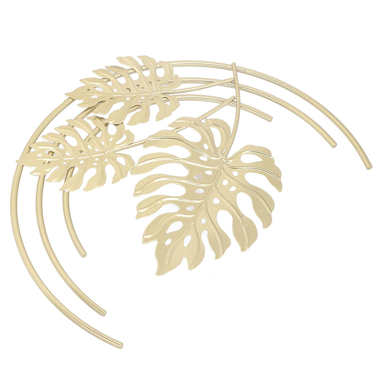 Iron Wall Sculptures Gold Metal Leaf Wall Decor for Living Room Bedroom Office Home A