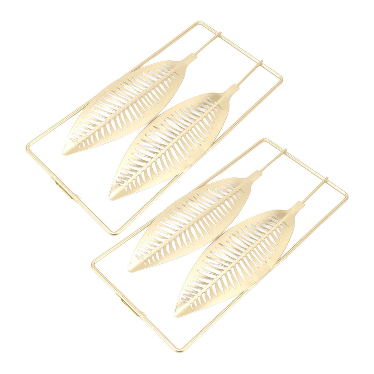 2Pcs Gold Wall Sculptures Metal Wall Decor with Frame for Living Room Bedroom Office Study