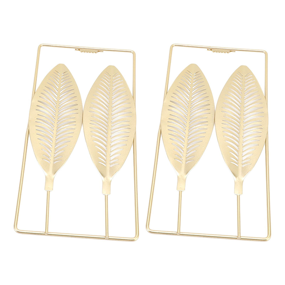 2Pcs Gold Wall Sculptures Metal Wall Decor with Frame for Living Room Bedroom Office Study