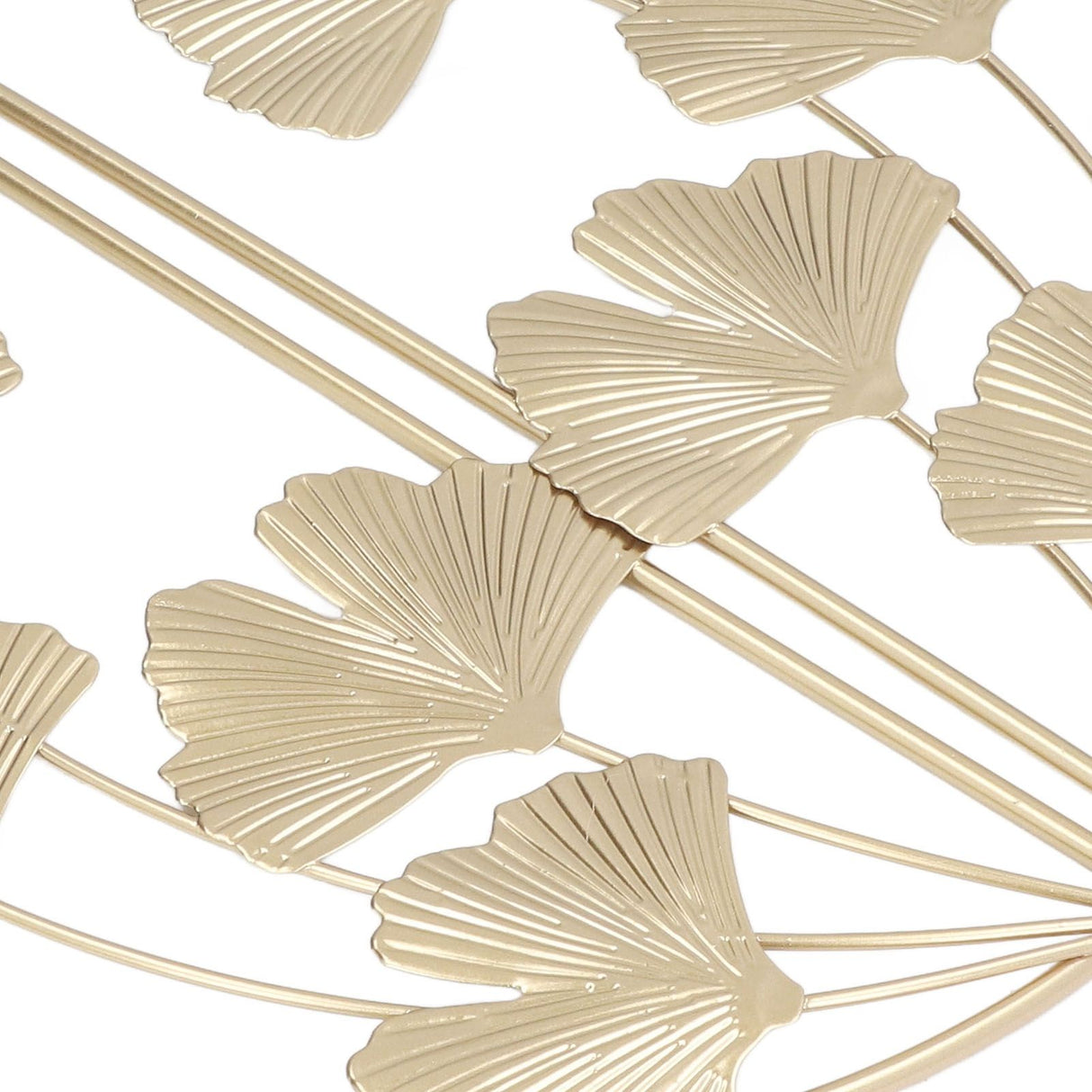2 Pcs Ginkgo Leaf Decoration Modern Simple Nordic Style Metal Golden Ginkgo Leaf Wrought Iron Wall Decoration