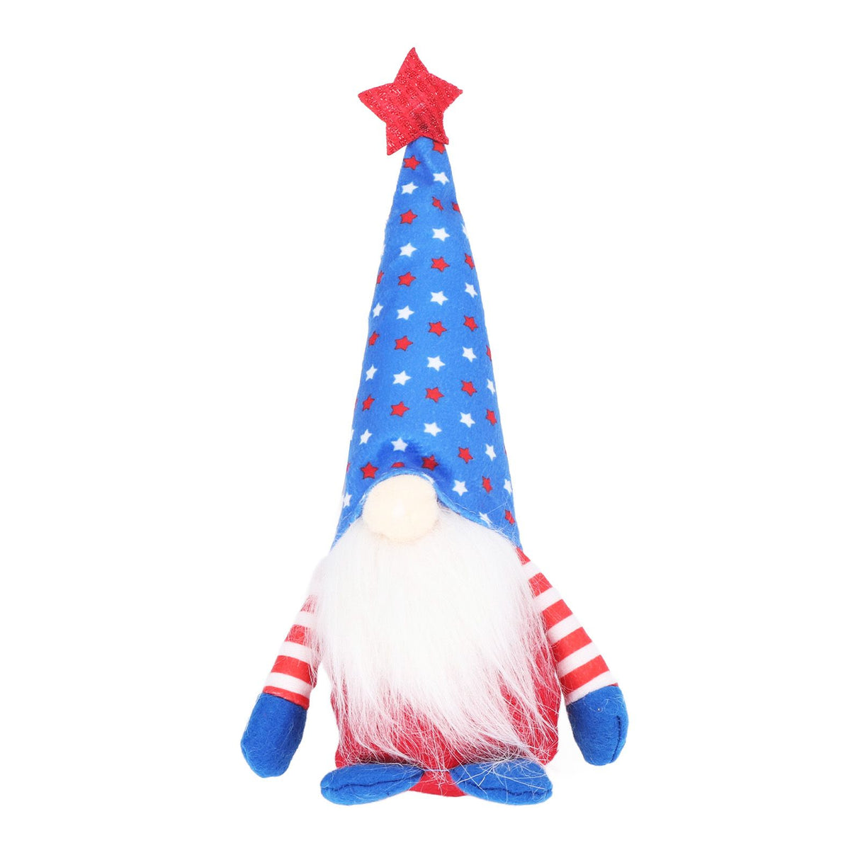 Independence Day Gnome Cute Handcrafted Beautiful Meaning Gnome Plush Decoration for Office Living Room Blue Star