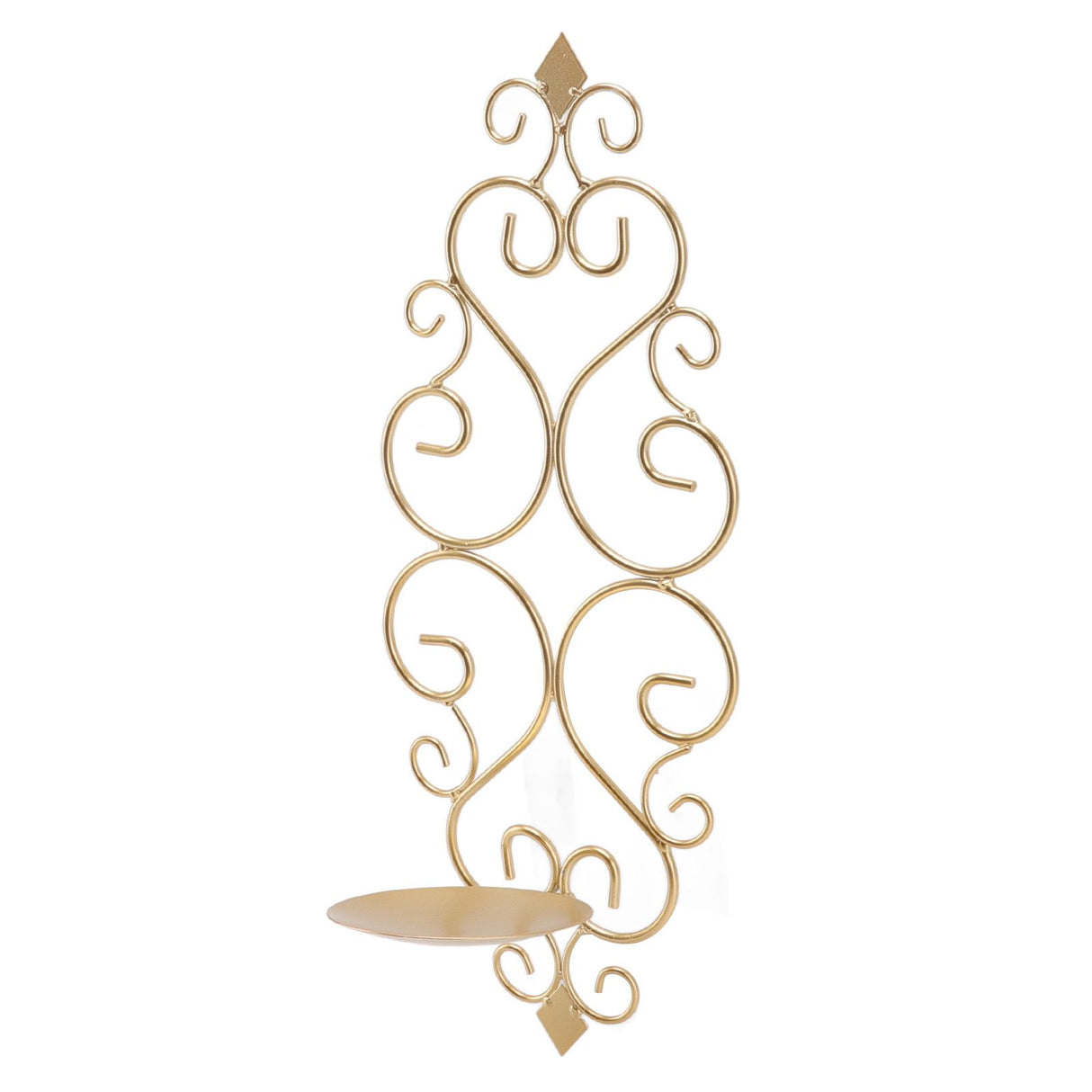 Candle Holder Iron Candlestick Folding Wall Mount Base Sconce Home Decoration for Room Metal Gold