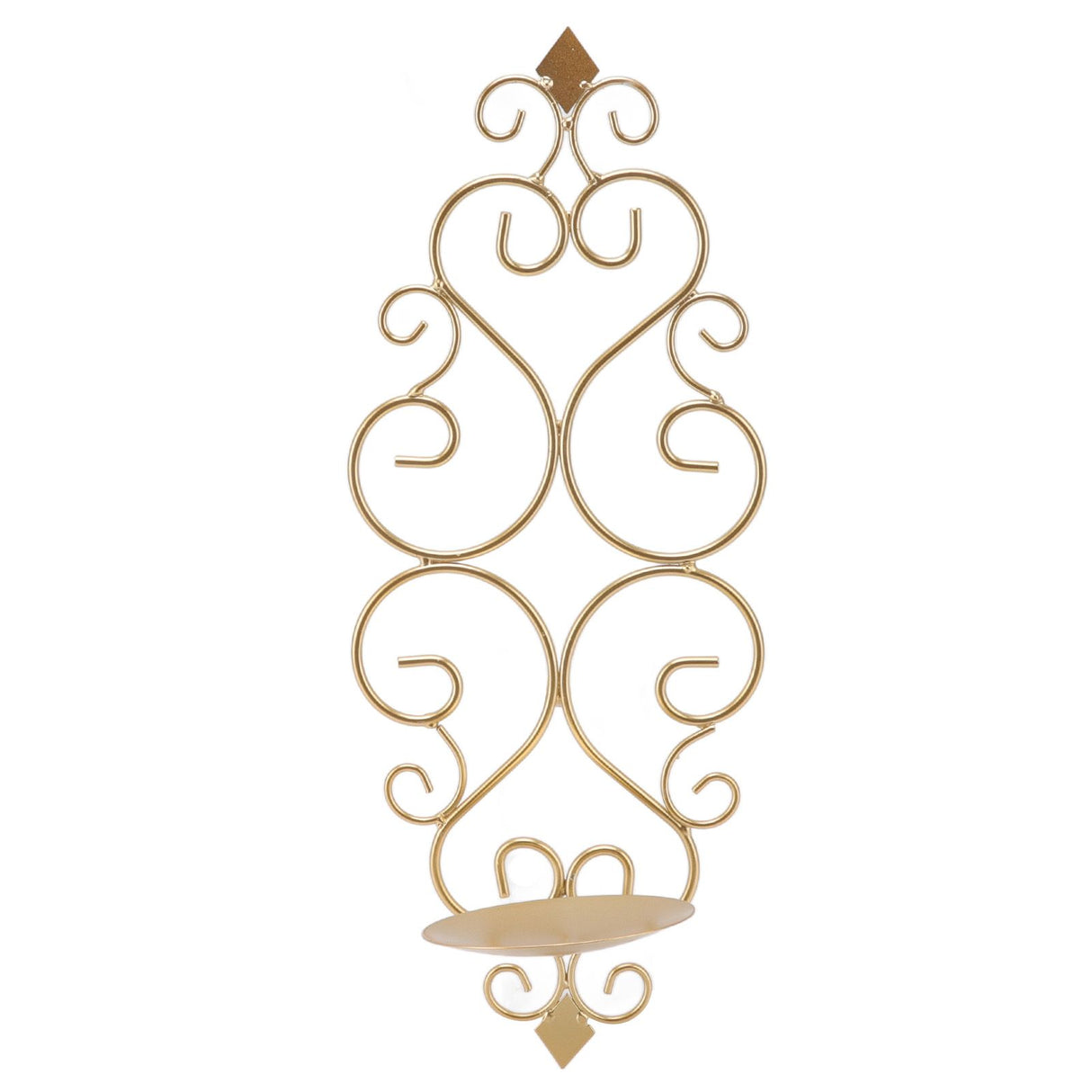 Candle Holder Iron Candlestick Folding Wall Mount Base Sconce Home Decoration for Room Metal Gold
