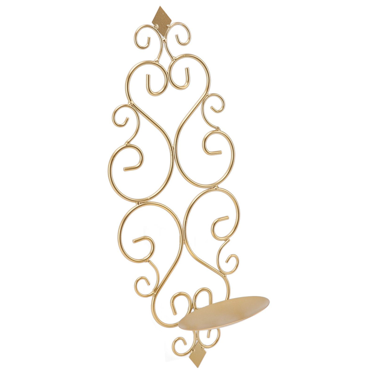 Candle Holder Iron Candlestick Folding Wall Mount Base Sconce Home Decoration for Room Metal Gold