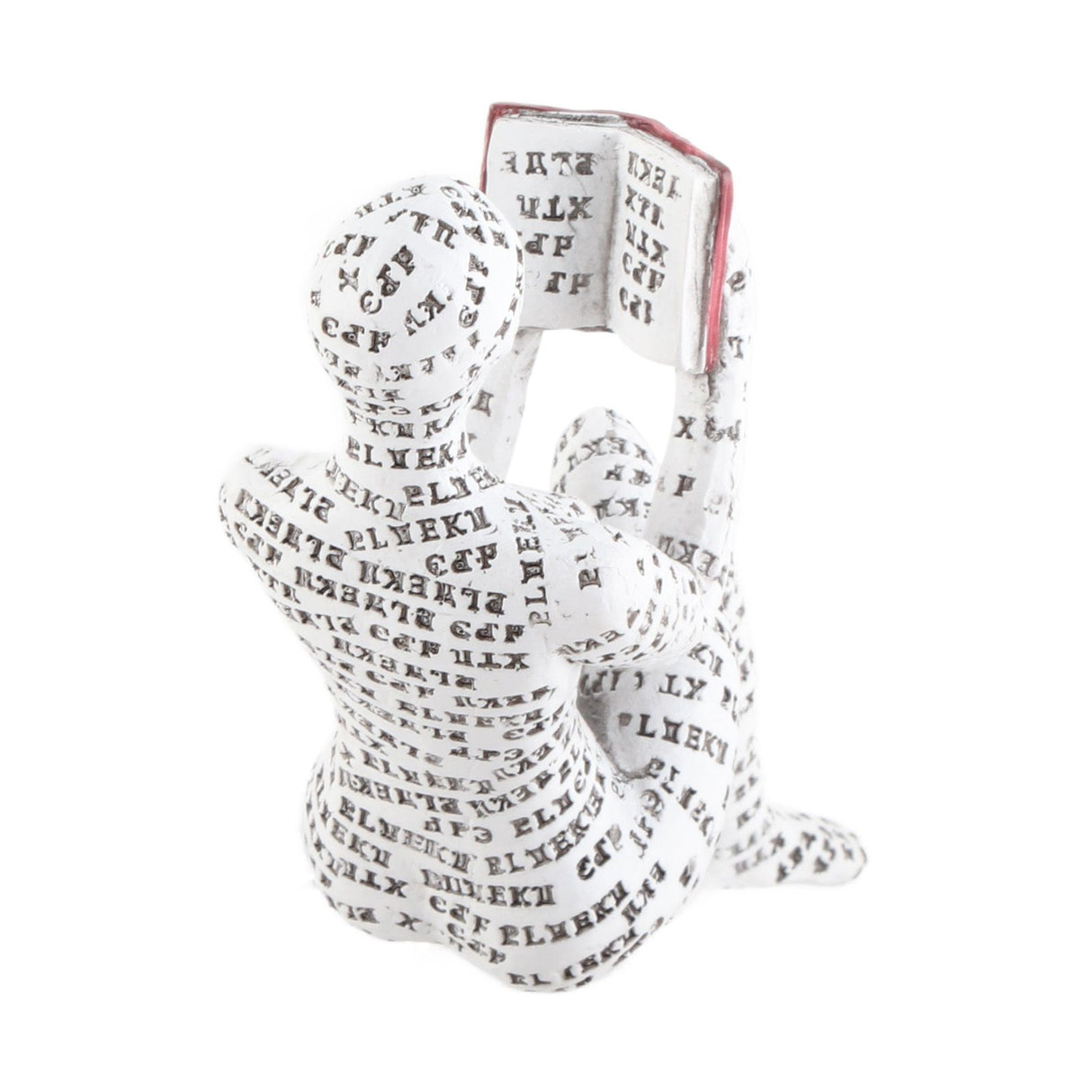 Resin Reading Woman Figurine Innovative Lady Reading Pulp Molding Bookshelf Ornaments for Home Decoration D