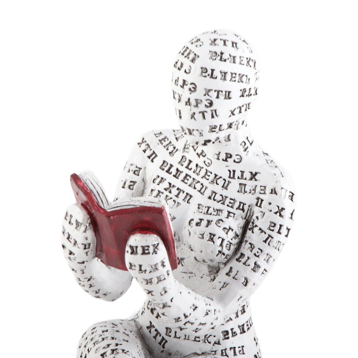 Resin Reading Woman Figurine Innovative Lady Reading Pulp Molding Bookshelf Ornaments for Home Decoration D