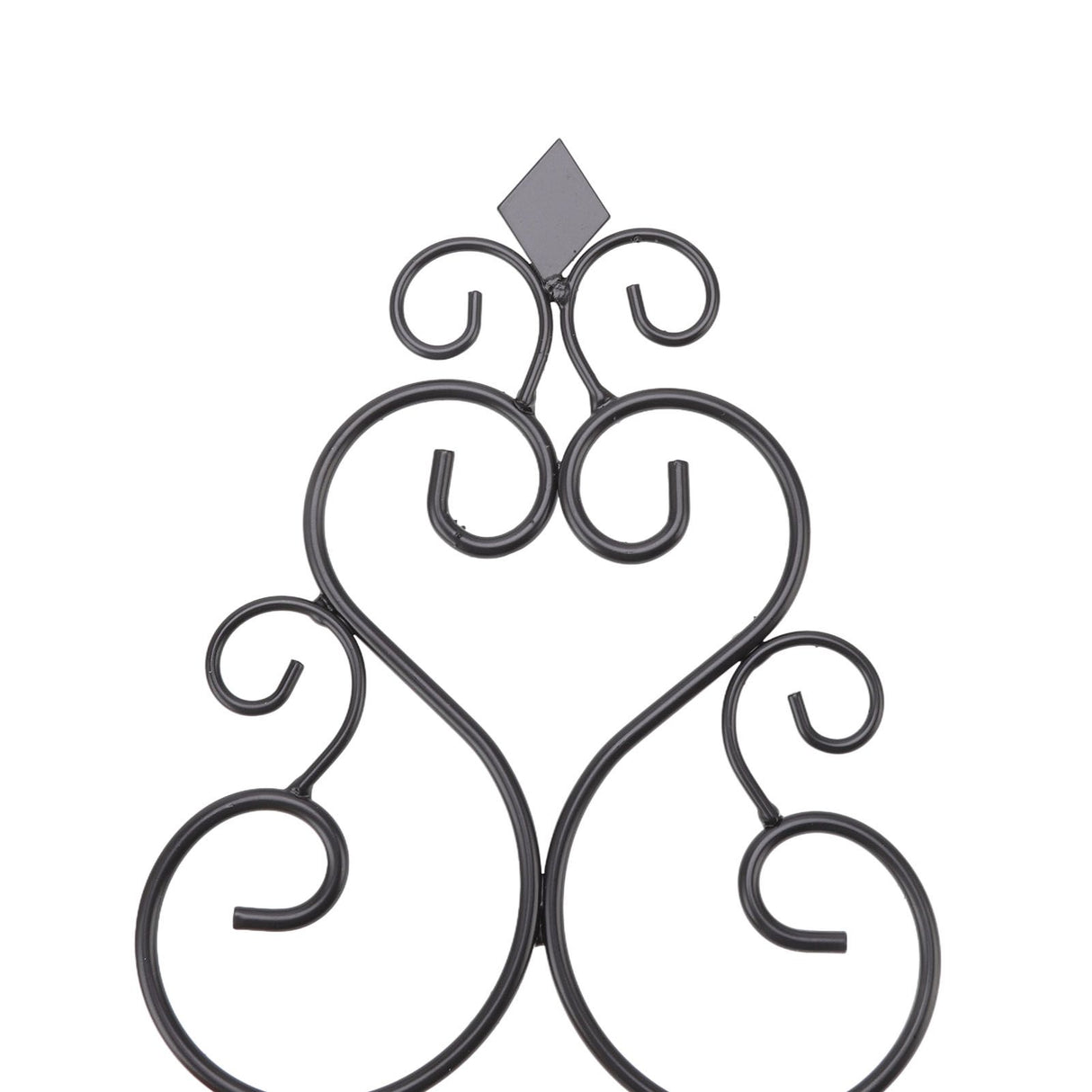 2 Pcs Candle Holder Exquisite Classical Style Black Iron Wall Mounted Candlestick for Living Rooms Bedroom Hallways