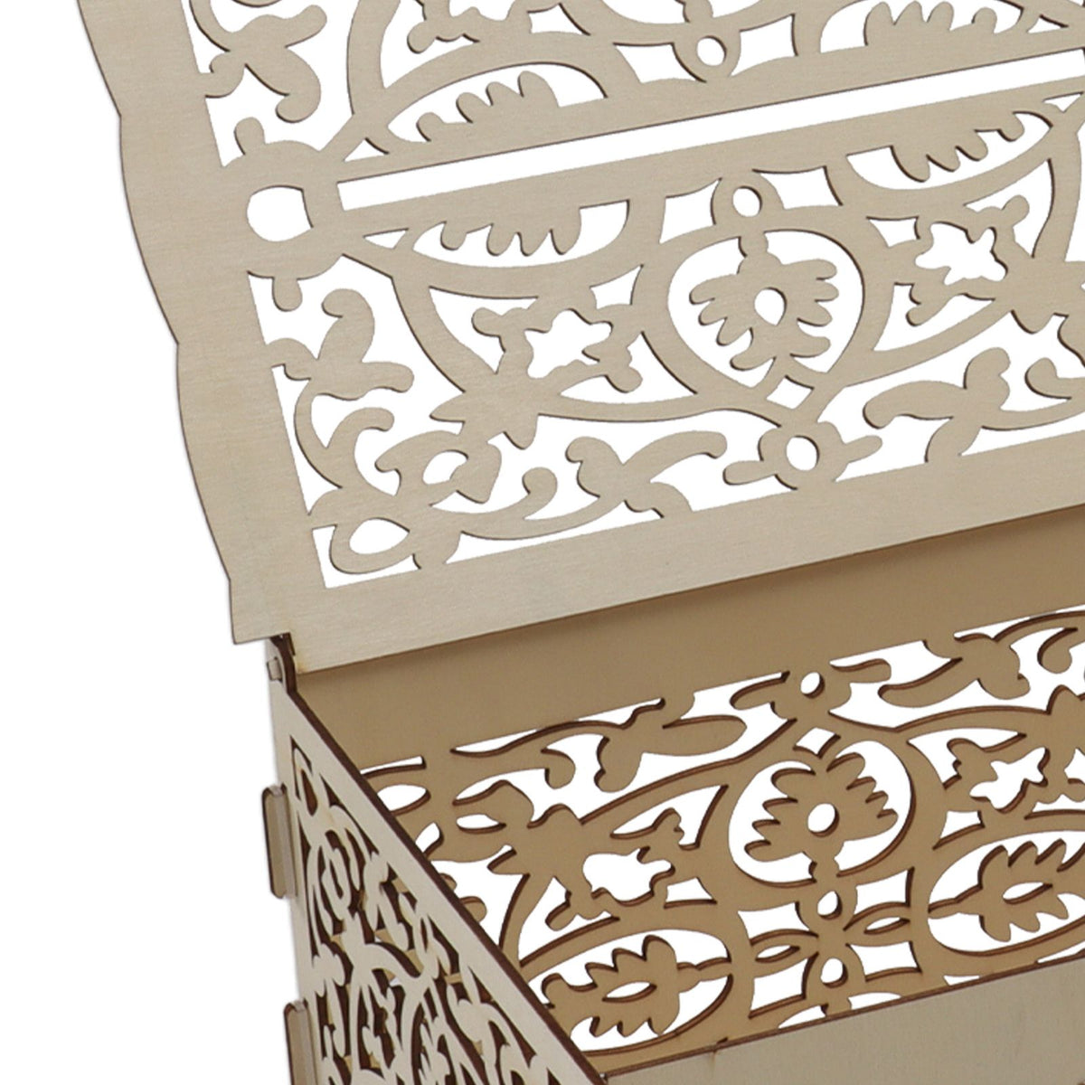 DIY Hollow Wooden Box Gift Card Money Case Wedding Reception Decoration Box Easy Assembly JM01319 Small