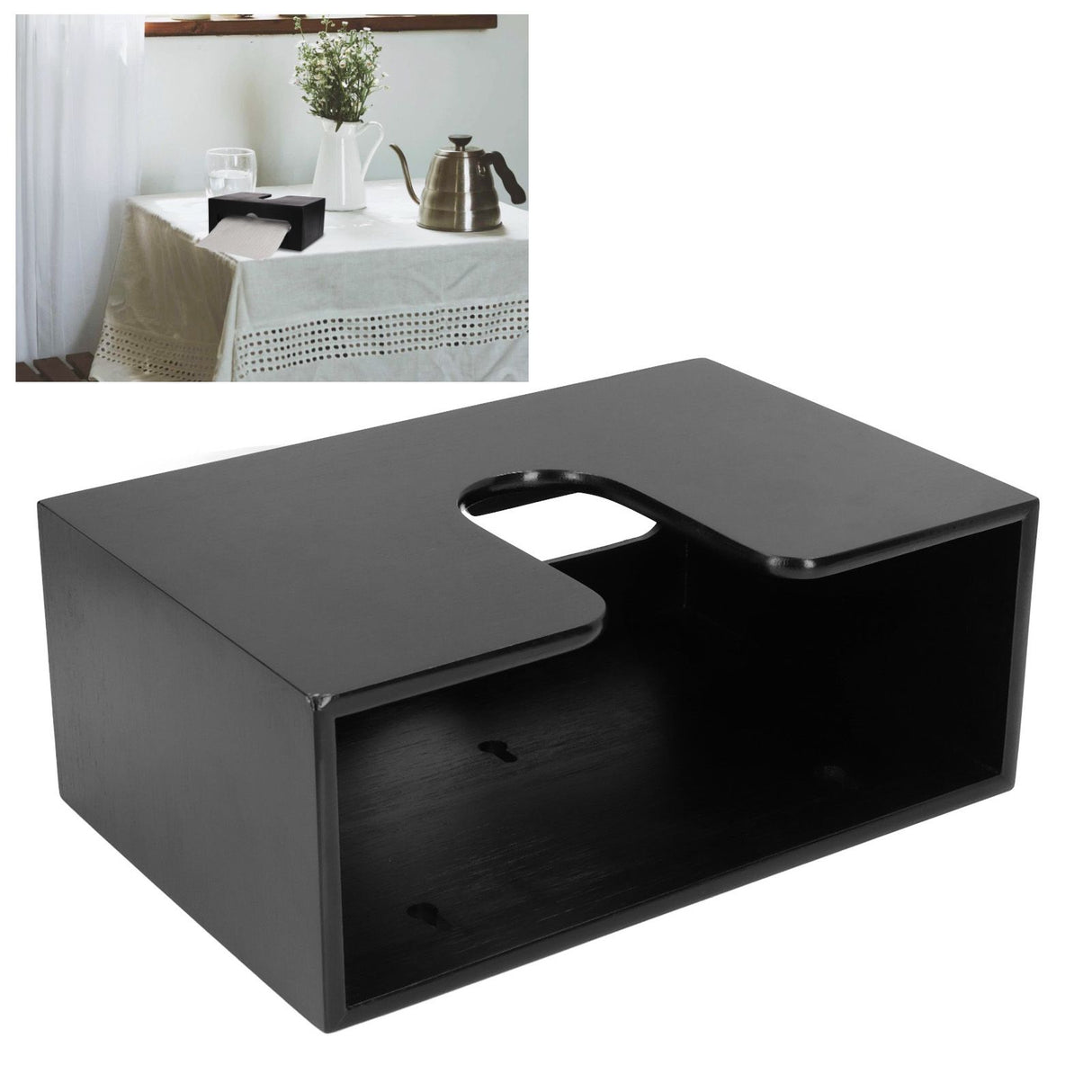 Bamboo Paper Towel Dispenser Countertop Wall Mounted Multifold Napkin Box for Bathroom