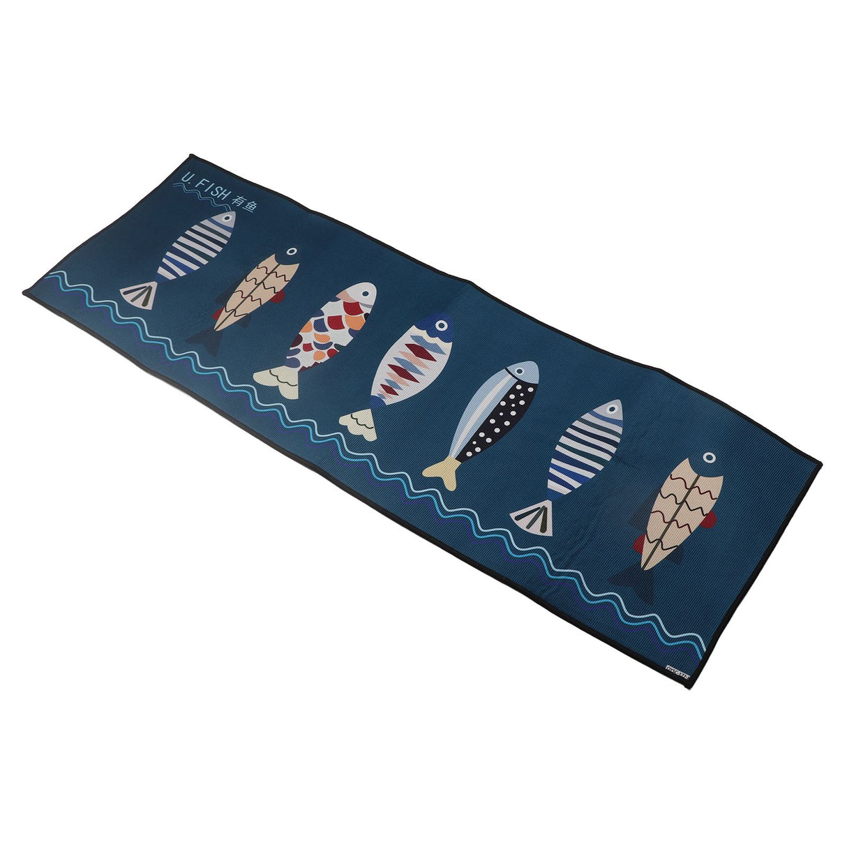 Floor Mat Prevent Slip Wearable Comfortable Cute Pattern Kitchen Pad for Living Room Bathroom Doorway Fish 40x120cm / 15.8x47.2in