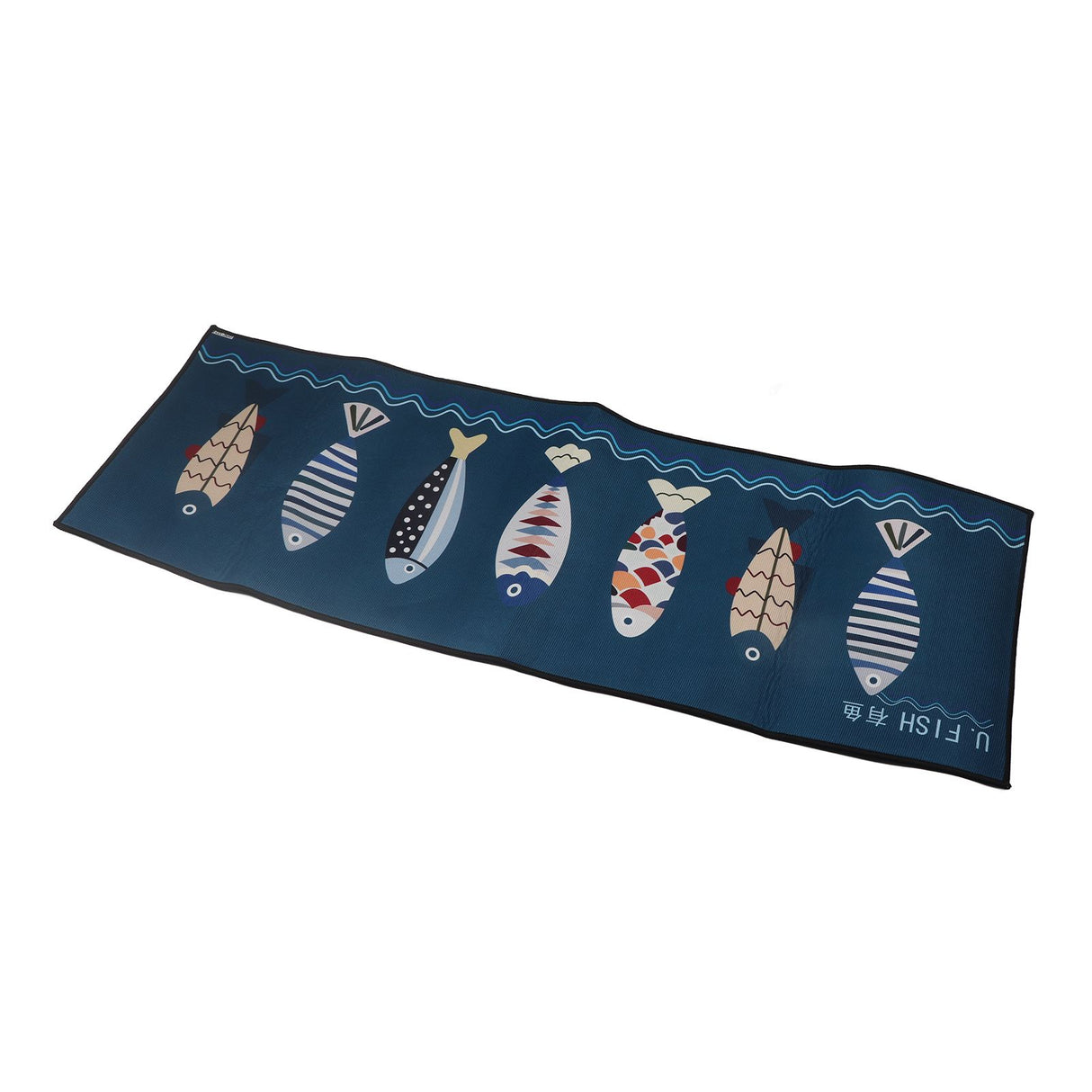 Floor Mat Prevent Slip Wearable Comfortable Cute Pattern Kitchen Pad for Living Room Bathroom Doorway Fish 40x120cm / 15.8x47.2in
