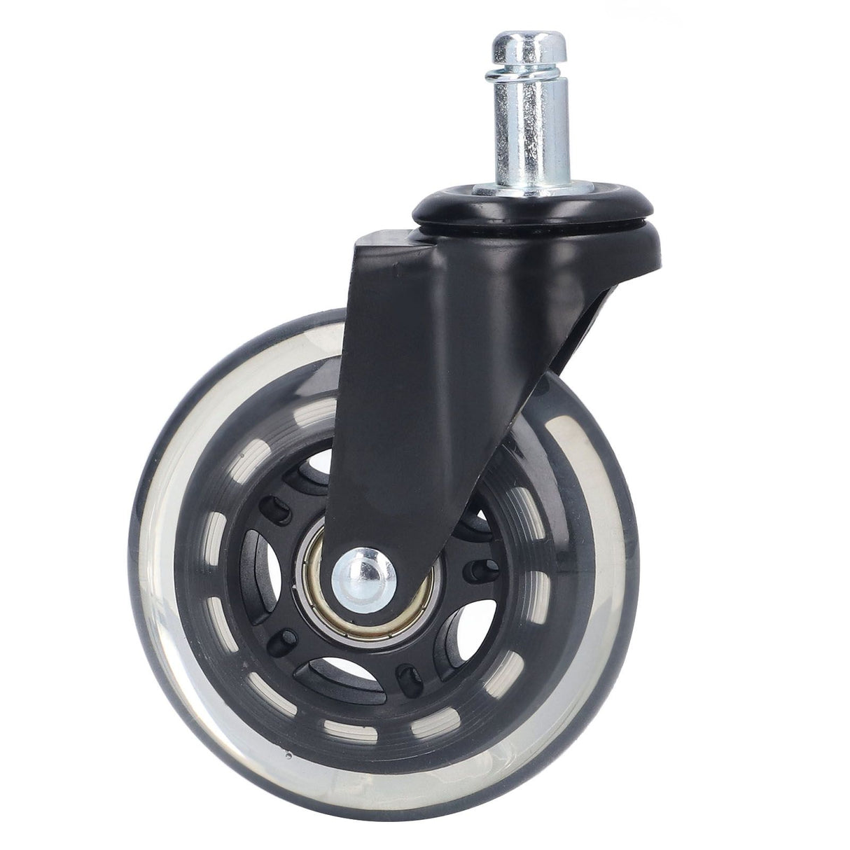 5 Pcs Chair Rotate Wheel 3in 360 Degree Noise Free Scratch Resistant Straight Chair Caster for Office