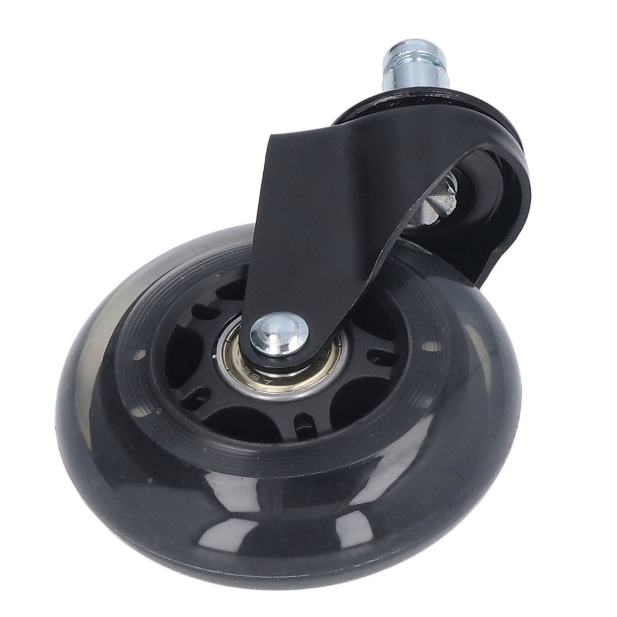 5 Pcs Chair Rotate Wheel 3in 360 Degree Noise Free Scratch Resistant Straight Chair Caster for Office