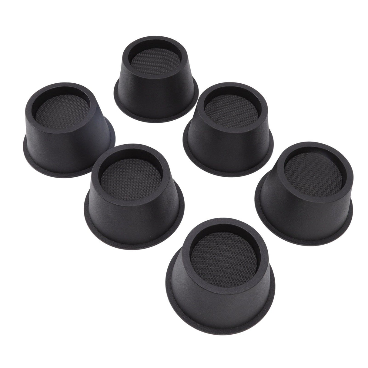 6Pcs Furniture Risers Round Plastic Furniture Lift Riser for Bed Table Couch Black 2.8in