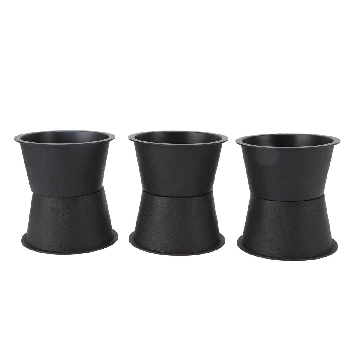 6Pcs Furniture Risers Round Plastic Furniture Lift Riser for Bed Table Couch Black 2.8in