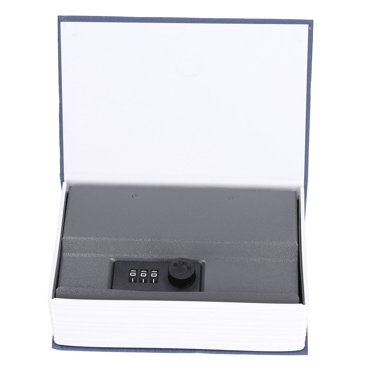 Book Shaped Steel Safe Classic Secret Book Safe Lock Password Type Household Storage BoxBlue
