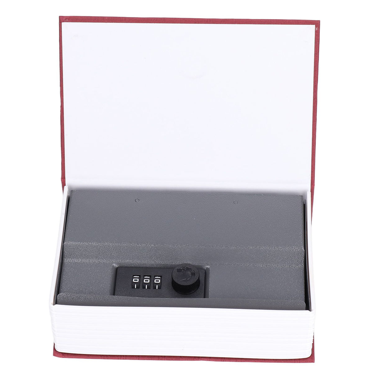 Book Shaped Steel Safe Classic Secret Book Safe Lock Password Type Household Storage BoxRed
