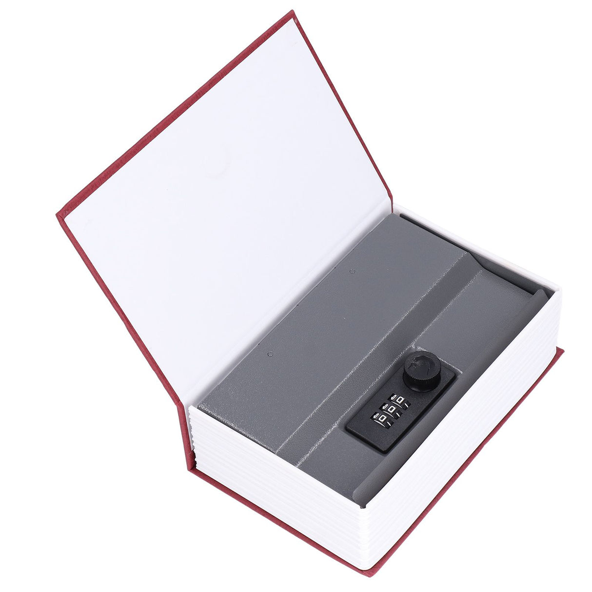 Book Shaped Steel Safe Classic Secret Book Safe Lock Password Type Household Storage BoxRed