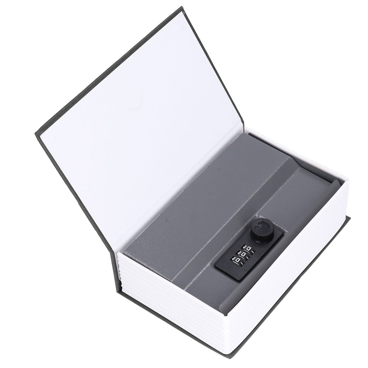 Book Shaped Steel Safe Classic Secret Book Safe Lock Password Type Household Storage BoxBlack