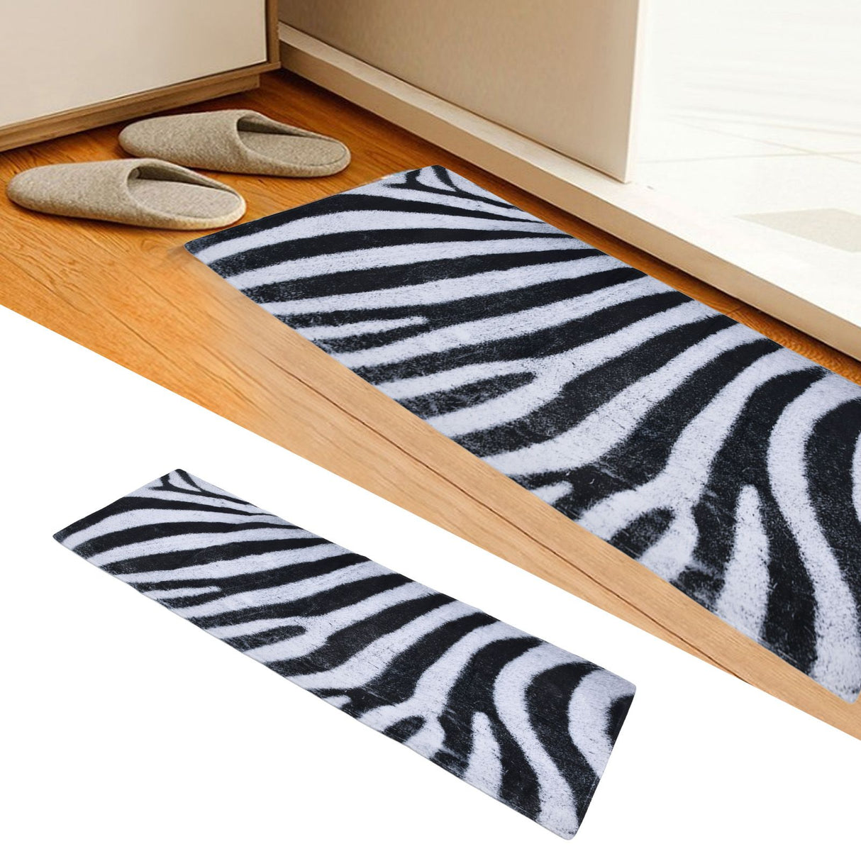 Home Absorbent Carpet Bathroom Kitchen Anti Slip Floor Mats Black and White Home Decorative Carpets