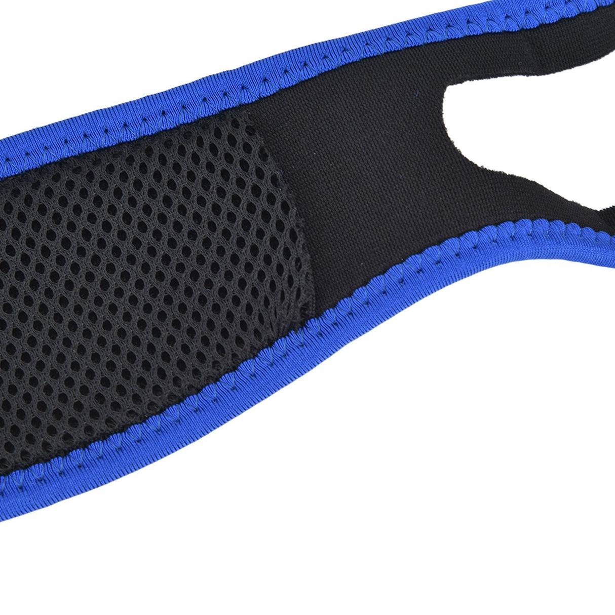 Snoring Stop Belt Adjustable Chin Strap Breathable Nylon Snoring Head Band for Men WomenBlue Black