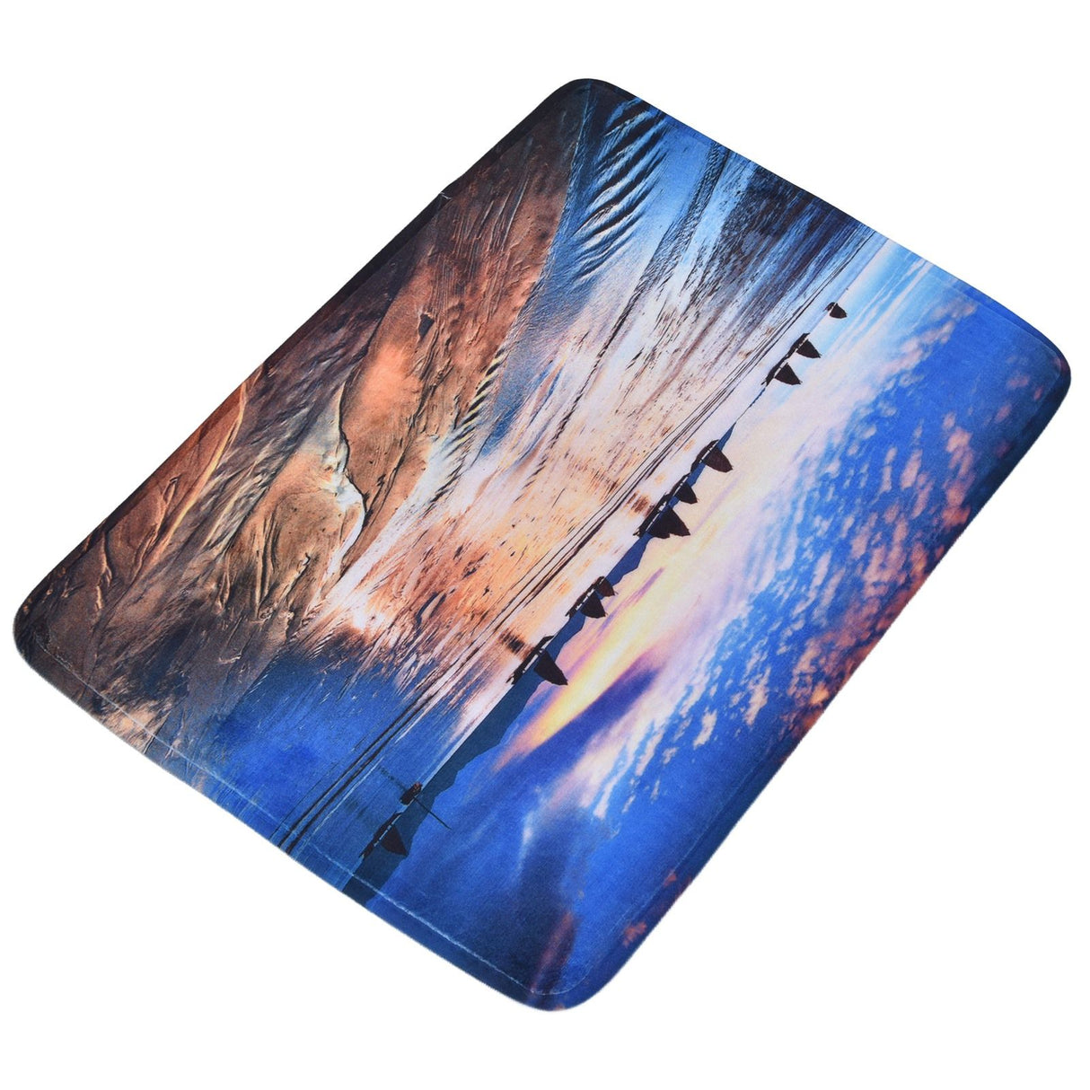 Household Bathroom Floor Carpet Water Absorption Anti Slip Flannel Mat for Door Toilet40x60cm