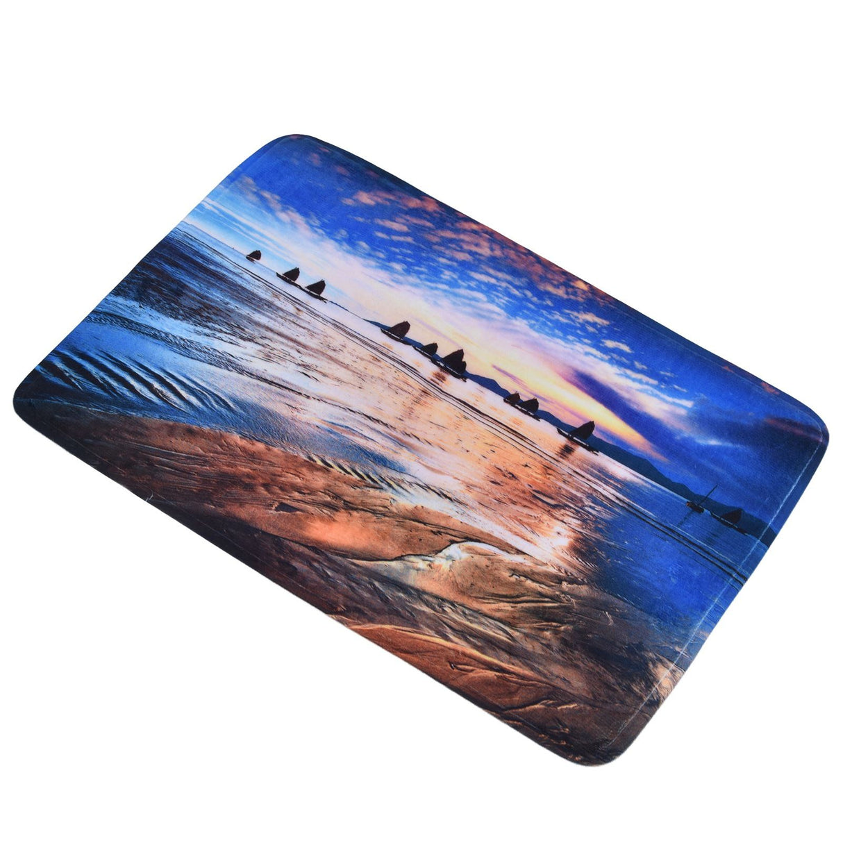 Household Bathroom Floor Carpet Water Absorption Anti Slip Flannel Mat for Door Toilet40x60cm