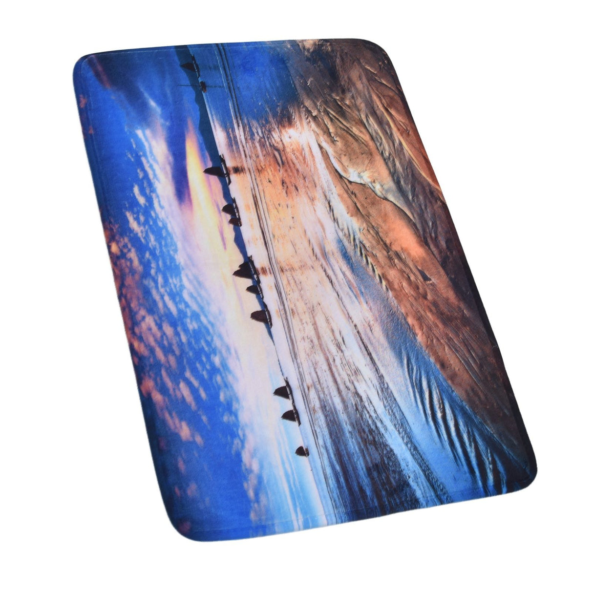Household Bathroom Floor Carpet Water Absorption Anti Slip Flannel Mat for Door Toilet40x60cm