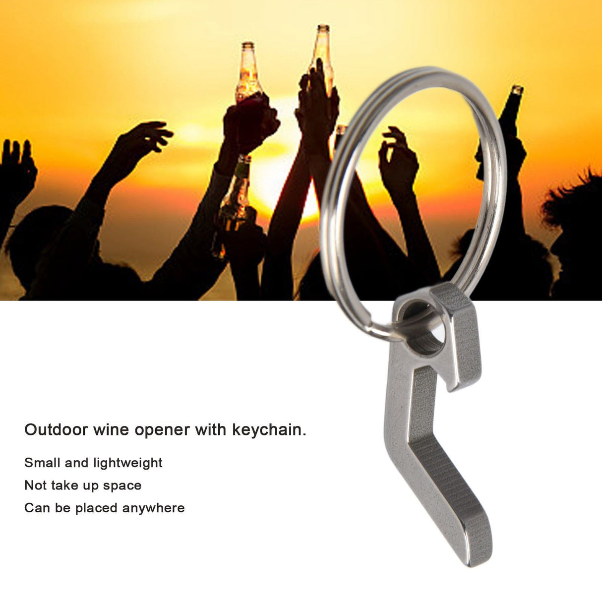 Beer Bottle Opener Keychain Mini Key Ring Small Tool Camping Mini Opener Beer Wine Tools