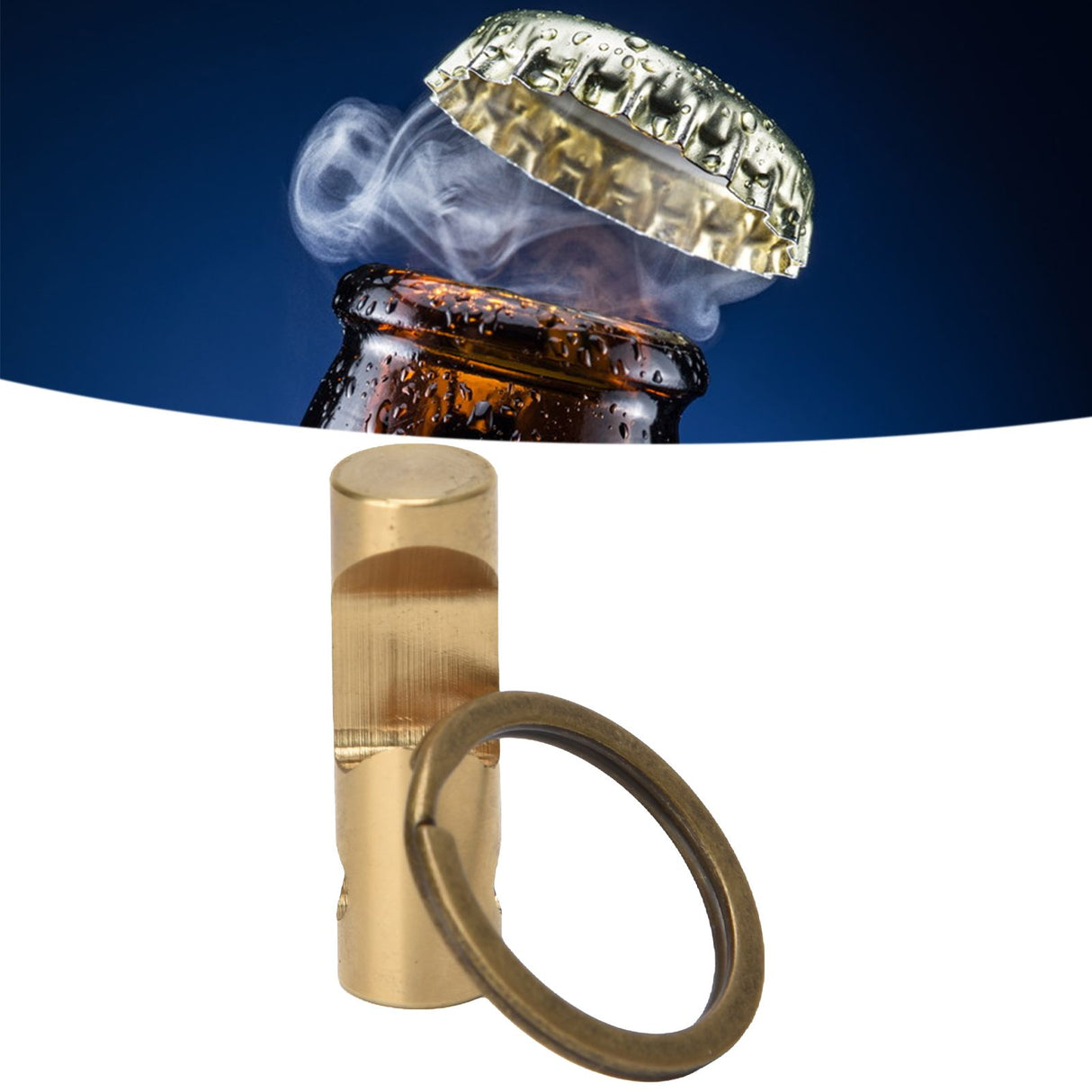 2 in 1 Metal Bottle Opener with Key Ring Beer Bar Tool Key Chain Keys Holder Portable Bottle Can Opener